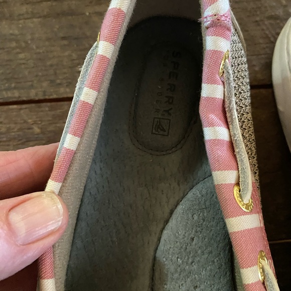 Sperry Women's Pink and Tan Loafers - Picture 3 of 7